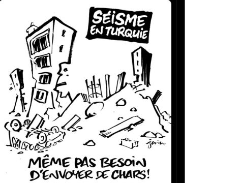 Charlie Hebdo 'Tank göndermeye ihtiyaç kalmadı karikatürü' tepki topladı.