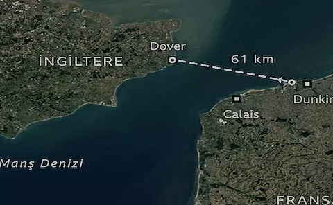 Fransa'dan Manş Denizinden İngiltere'ye geçmeye çalışan 5 göçmen öldü.